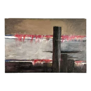Abstract Painting by H. Krell, Circa 1950