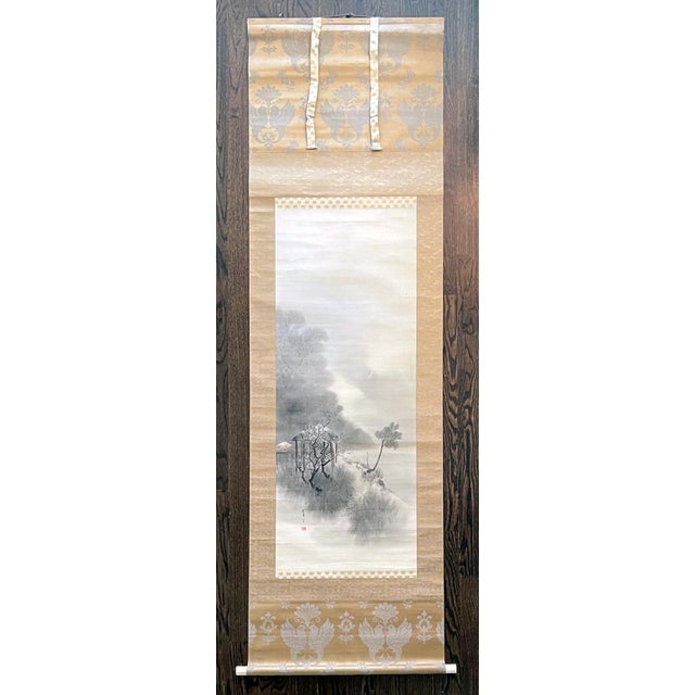 Wood Rare Triptych Scroll Paintings by Watanabe Seitei Meiji Period For Sale - Image 7 of 18