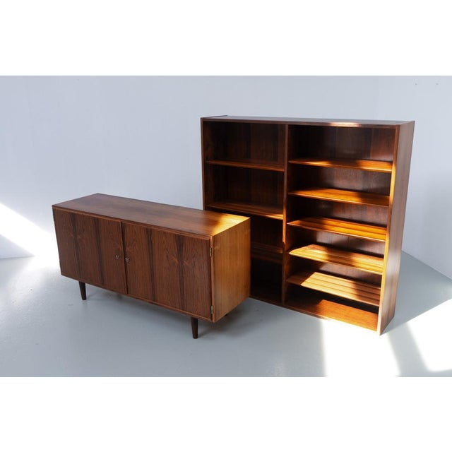 Danish Rosewood Bookcase with Sideboard by Carlo Jensen for Hundevad, 1960s For Sale - Image 15 of 18