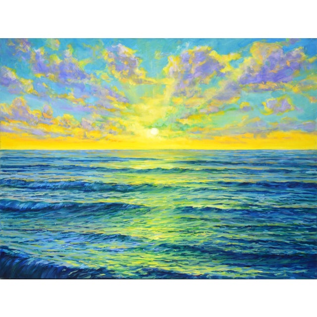 Sunset.Modern Original Painting. For Sale