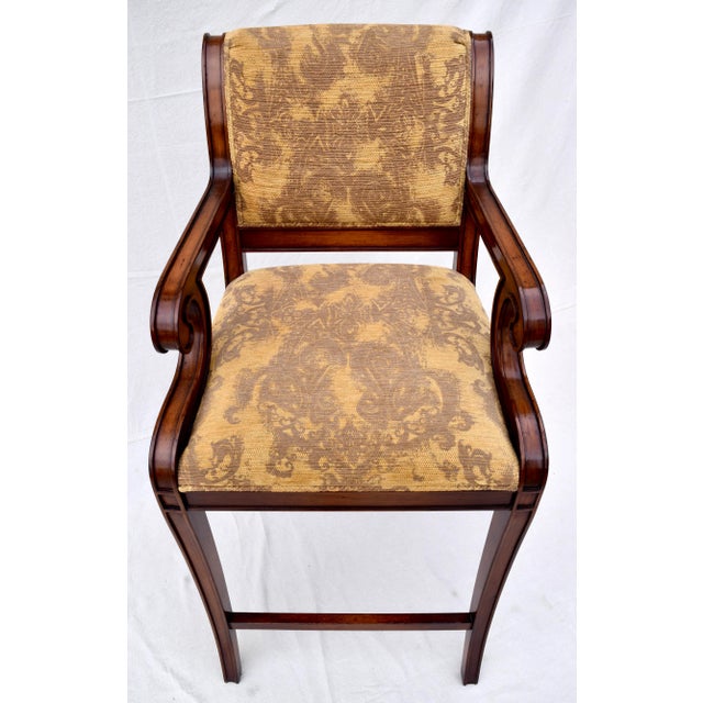 Nancy Corzine Nancy Corzine Regency Bar Stools, English Walnut, Counter Height For Sale - Image 4 of 12