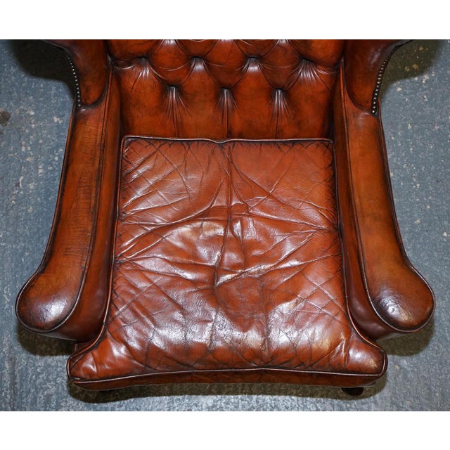 Chesterfield Flat Arm Wingback Armchairs from William Morris, Set of 2 For Sale - Image 12 of 17