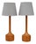 Scandinavian Oak Table Lamps from Elpe, Set of 2 For Sale - Image 15 of 15