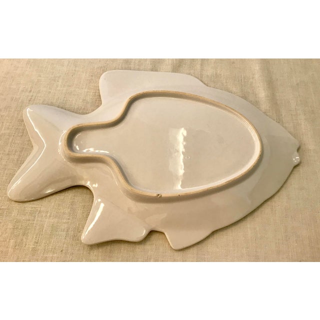 White Ceramic Fish Platter Chairish