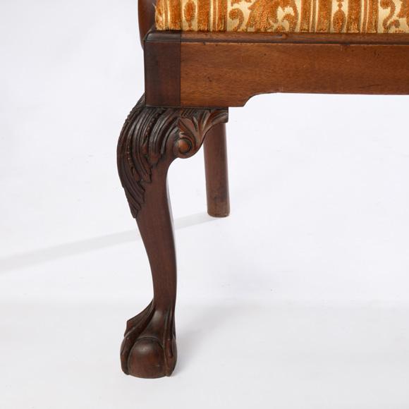 Chippendale Style Mahogany Ball and Claw Foot Settee For Sale - Image 9 of 9
