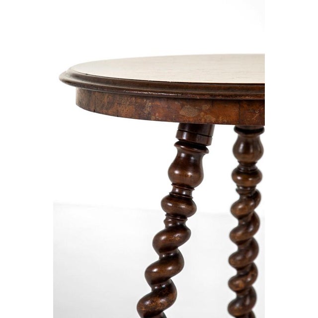 Walnut Barley Twist Occasional Table For Sale - Image 6 of 11