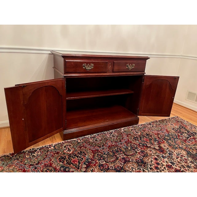 Ethan Allen Georgian Court Solid Cherry Traditional Flip Top Server For Sale In Baltimore - Image 6 of 11
