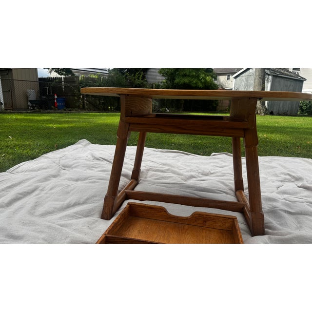 Tan Jamestown Solid Oak Coffee Table – Classic Traditional Design For Sale - Image 8 of 12