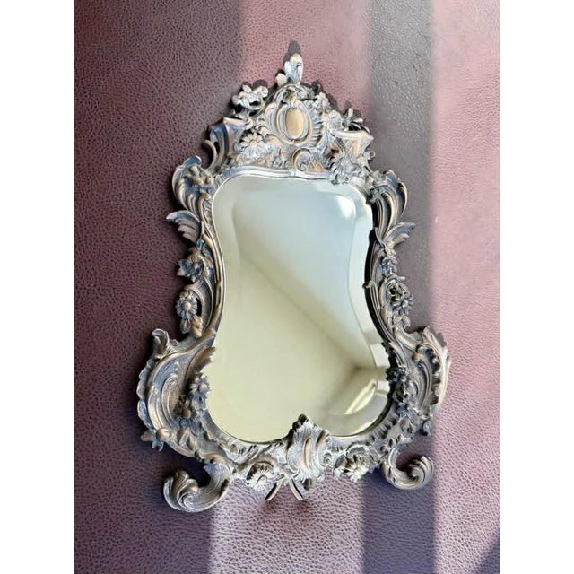 Early 20th Century Antique Bronze Rococo Style French Big Table and Makeup Mirror From the 19th or Early 20th Century For Sale - Image 5 of 10