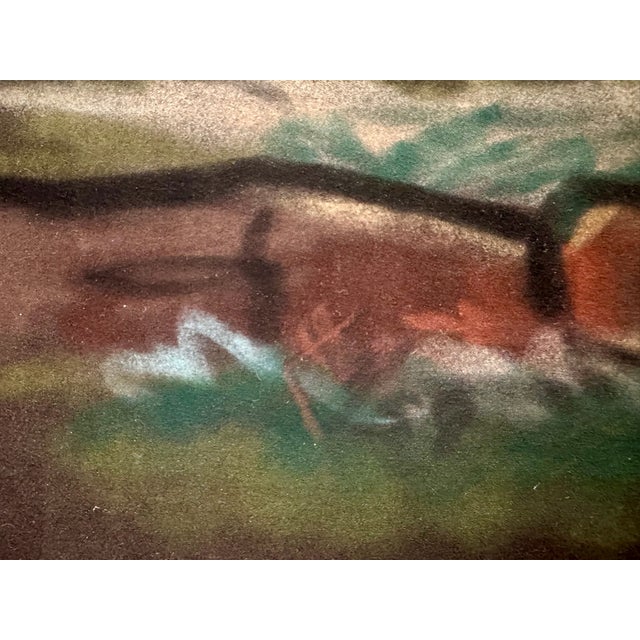1950s Henry Emil Salloch Original Pastel on Paper Pecos Mission, 1959 For Sale - Image 5 of 8