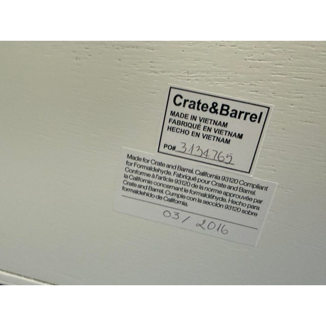 Crate & Barrel Clapboard Media Console, White For Sale - Image 10 of 12