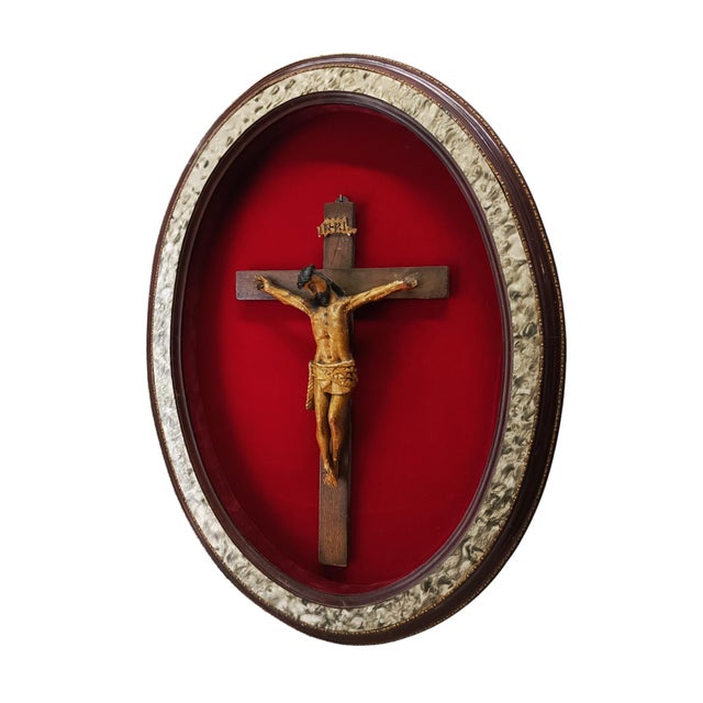 Carving of Christ in Frame, 1890s For Sale - Image 6 of 7