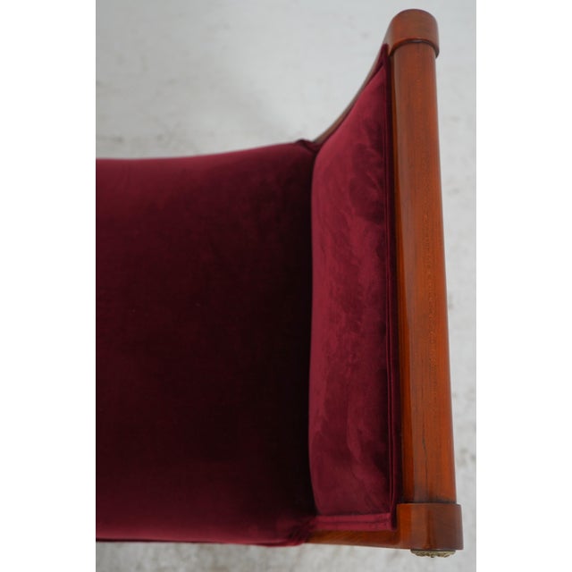 1990s John Widdicomb Mahogany French Empire Bench Recamier For Sale - Image 5 of 14