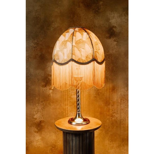 Art Deco The Brigitte Gold Fringed Lampshade - Large For Sale - Image 3 of 7