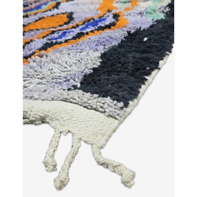 Tribal Moroccan Abstract Boujad Wool Rug - 9.5 X 5.7 Ft For Sale - Image 3 of 6