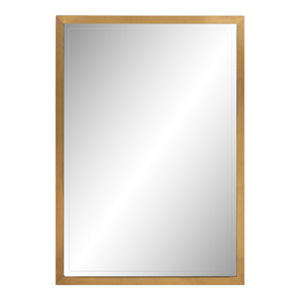 Brushed Brass Framed Beveled Glass Mirror