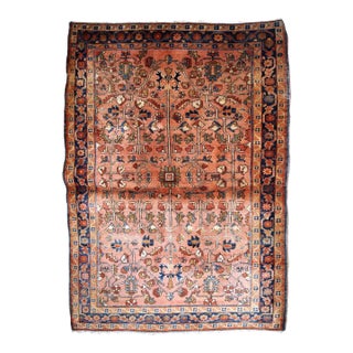 1920s Antique Handmade Persian Sarouk Rug For Sale