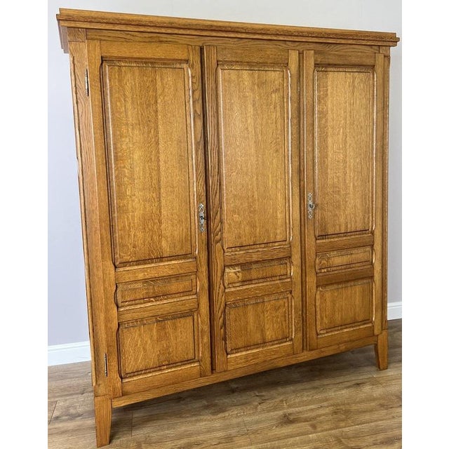 Vintage French Style Wardrobe in Oak For Sale - Image 11 of 11