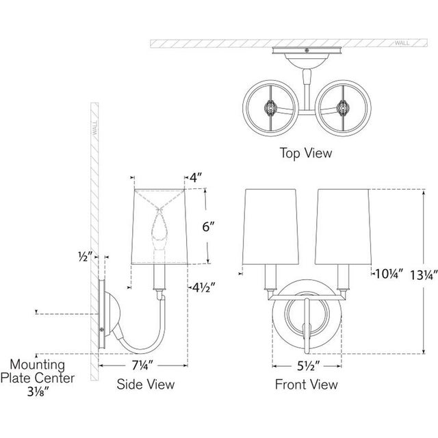 Description: The Elkins by Thomas O'Brien features a rich mix of materials. With sleek arms, elongated shades, and...
