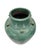 Contemporary Antique Stoneware Large Green-Glazed Mataban Jar Vase For Sale - Image 3 of 5