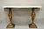 Vintage French Renaissance Victorian Style Gold Figural Marble Top Console Table For Sale - Image 12 of 12