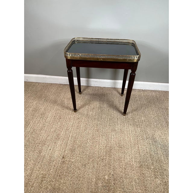 French Louis XVI Style Mirror Top Table with Gallery For Sale - Image 3 of 10