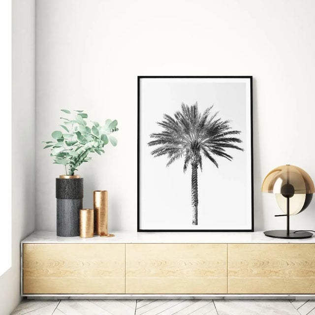 Not Yet Made - Made To Order 'Palm Tree' Art Print, Large Contemporary Minimalist Black and White Fine Art Photograph, Tropical Coastal Wall Art, 30 X 45" Photography Print For Sale - Image 5 of 8