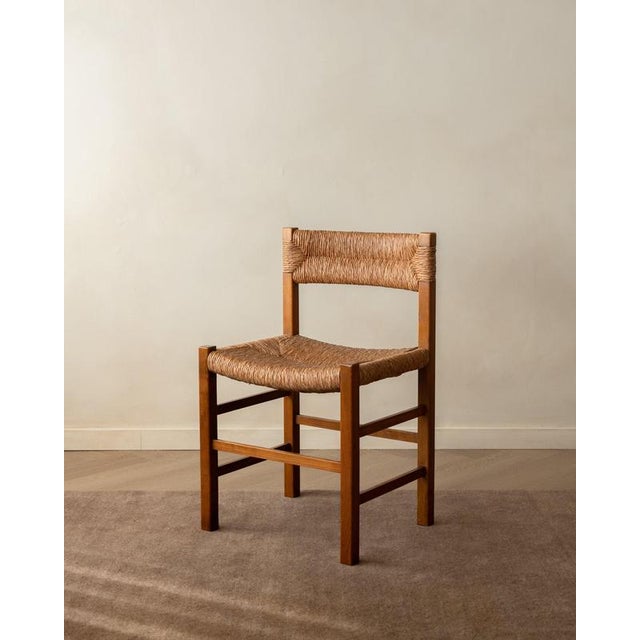 French Mid-Century Wood and Rush Dining Chairs, 1960s, Set of 6 For Sale - Image 10 of 18