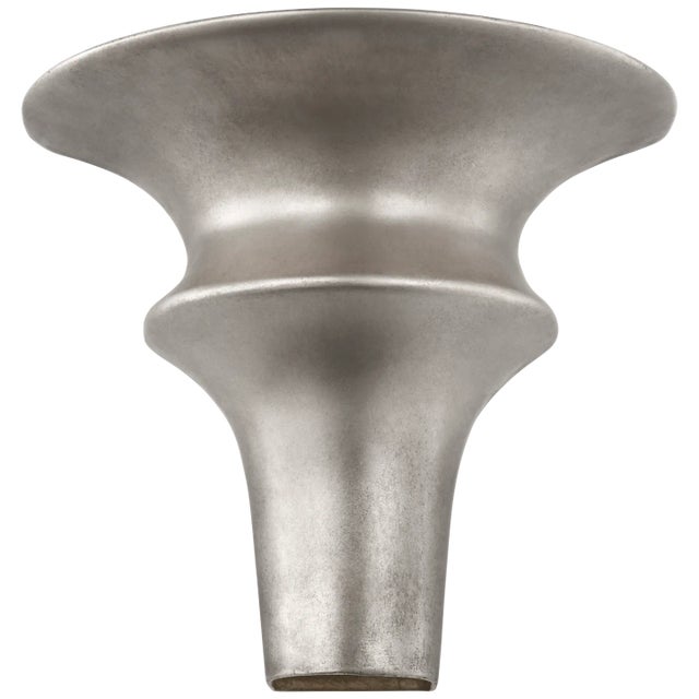 Lakmos Small Sconce in Burnished Silver Leaf Designer: AERIN Height: 10.25" Extension: 7" Backplate: 2.75" x 11.5''...