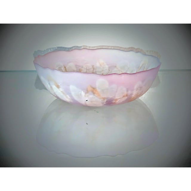 Early 20th Century Reuven Art Rose Pattern Intaglio Small Decorative Bowl For Sale - Image 4 of 4