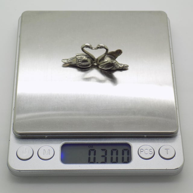 Silver Vintage Swans in Love, 1970s For Sale - Image 8 of 10