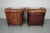 Set of Vintage Dutch Cognac Colored Leather Club Chairs For Sale - Image 14 of 18