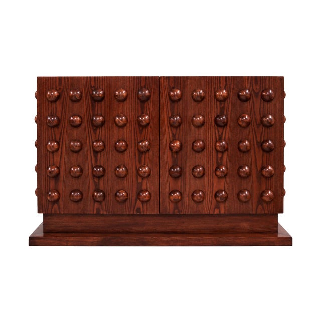Italian Brutalist Hand-Carved Oak Sideboard, 2000 For Sale - Image 10 of 10