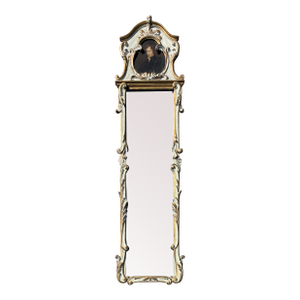Early 19th Century French Louis XVI Style Carved Gold Gilt Trumeau Mirror