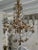 Late 20th Century Crystal & Murano Glass Gold Leaf Chandelier For Sale - Image 5 of 13