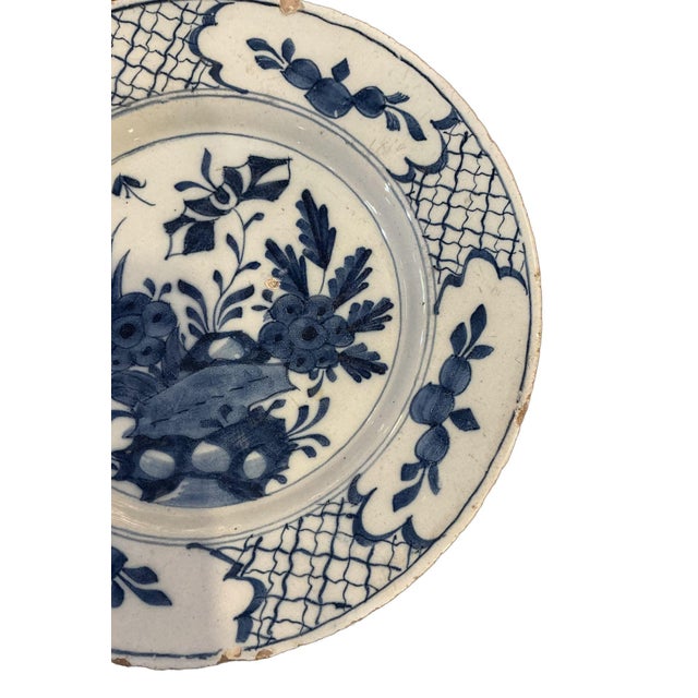 Delft Plate, Circa 1765 For Sale - Image 4 of 5