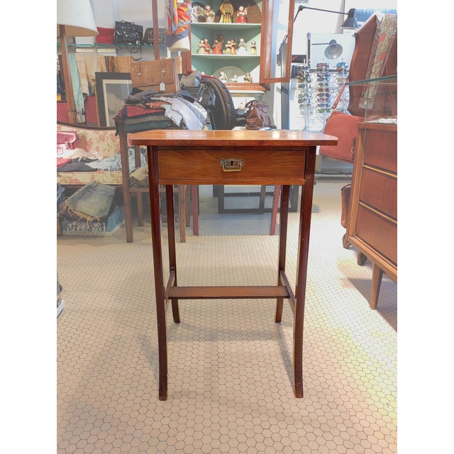 1950s Danish Table with Drawer in Teak, 1950s For Sale - Image 5 of 18