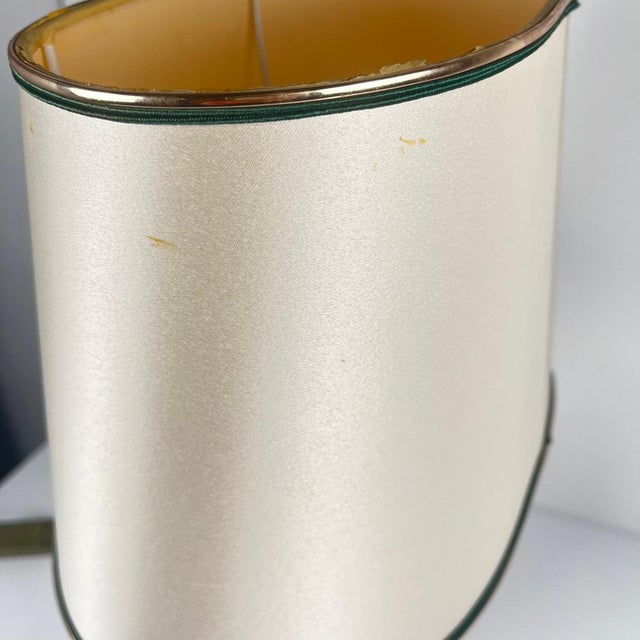 Table Lamp in Brass and Imitation Green Malachite from Maison Le Dauphin, 1980 For Sale - Image 14 of 18