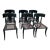 Modern Klismos Ebony Dining Chairs - Set of 6 For Sale