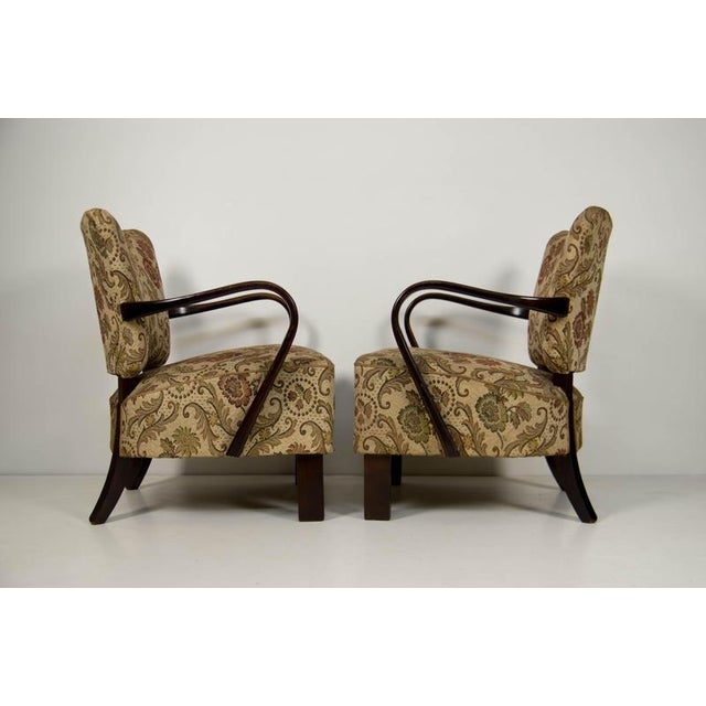 Wood Art Deco H-237 Armchairs attributed to Jindřich Halabala, Czech Republic, 1930s, Set of 2 For Sale - Image 7 of 13