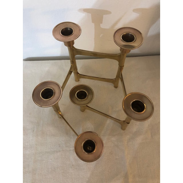 1960s Mid Century Articulated Brass Candle Holder Chairish