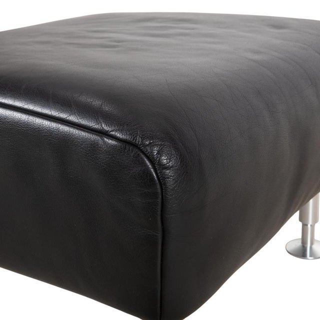 Set of 250 Lounge Chair and Ottoman in Black Leather from Rolf Benz For Sale - Image 11 of 18