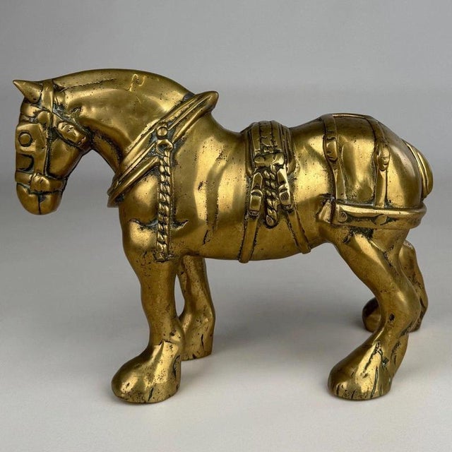 Antique English Brass Horse Sculpture, 1800s For Sale - Image 4 of 13