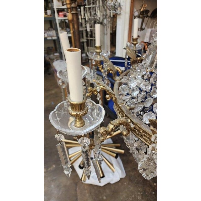 Early 19th Century Crystal and Bronze Chandelier For Sale - Image 10 of 10