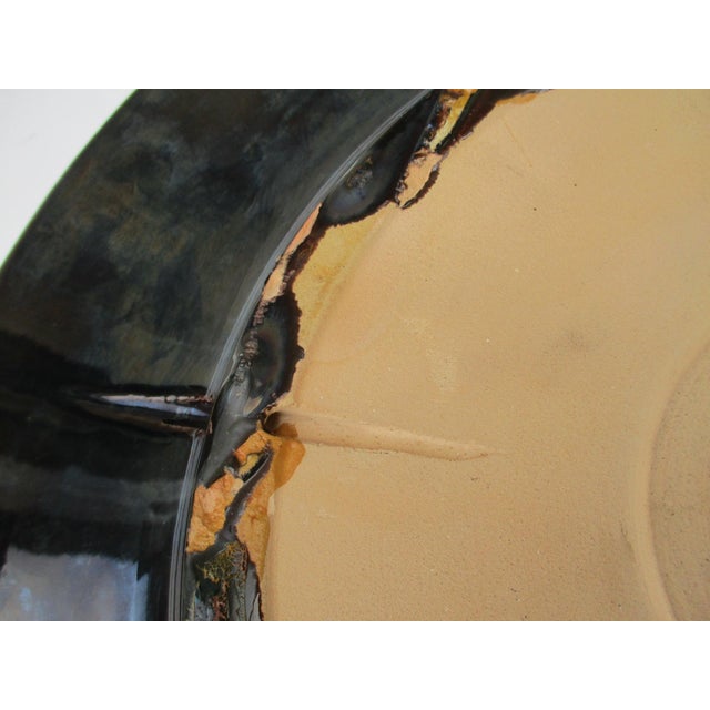 Ceramic Art Brut Stoneware Horse Charger Circa 70s For Sale - Image 7 of 11