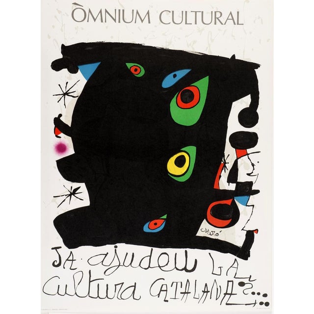 Joan Miro Original color lithograph from 1974 for the poster for the Catalan Culture promotion in Barcelona. Poster...