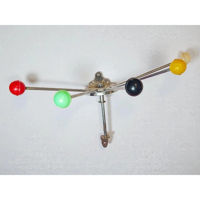 Spanish Vintage Wall Coat Rack with Colored Balls, 1960s For Sale - Image 11 of 18