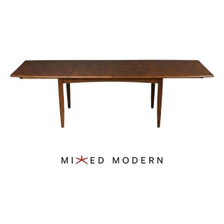 Mid 20th Century Danish Modern Teak Butterfly Leaf Dining Table For Sale