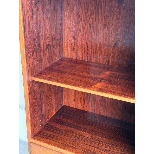 Brown Rosewood Bookcase With Drop Down Door Denmark 1960s For Sale - Image 8 of 10