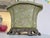 Asian Antique Green Porcelain Crackle Glaze Bowl / Brass Footed Cache Pot / Jardiniere For Sale - Image 3 of 9